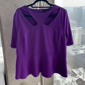 Eloquii size 20 purple peplum top